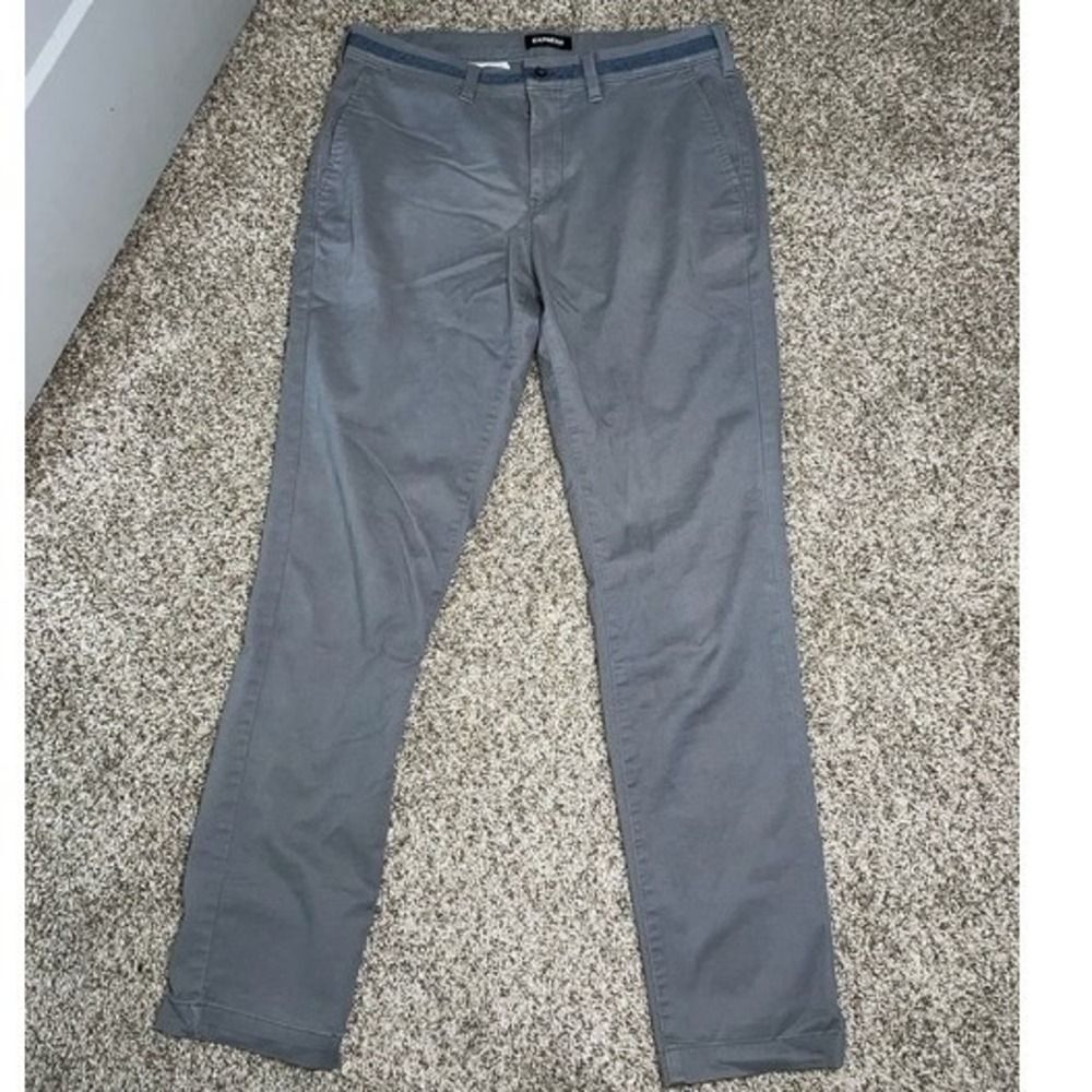 Express Gray Skinny Slacks Size 32x32